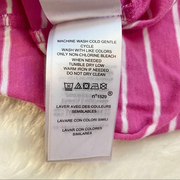 LAUREN Ralph Lauren Pink Striped Tie Hem Top - Picture 5 of 5